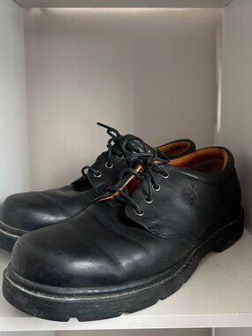 Timberland Shoes Mens 9W Black Leather Oxfords Waterproof Lace Up Work 93015